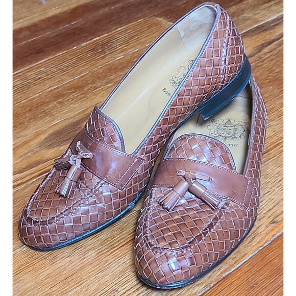 Rare Bow-Tie McFarlaine Italian Woven Tassle Brown Leather Loafers SZ 9 ORG $349 main image 5
